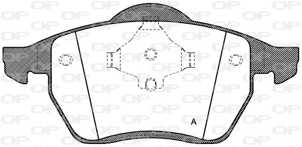 OPEN PARTS Bremžu uzliku kompl., Disku bremzes BPA0390.00